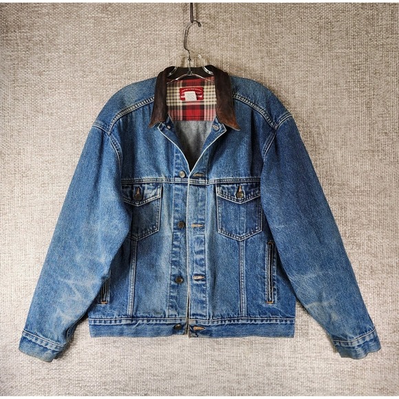 Marlboro Country Store Jackets & Blazers - VTG 90s Marlboro Country Store Denim Trucker Jacket Mens M Blue Jean Button
